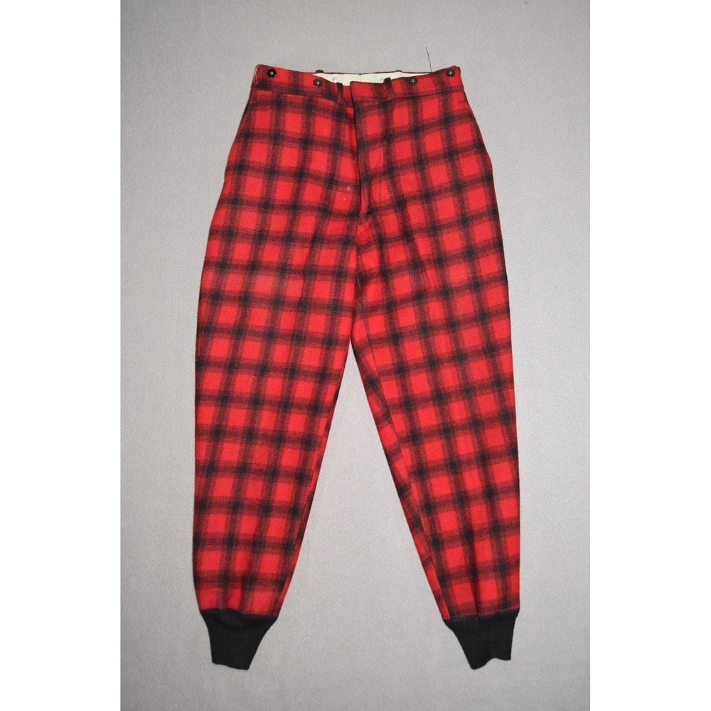 Vintage Woolrich Pants 32x32 Mackinaw Hunting Jogger Insulated Buffalo Plaid